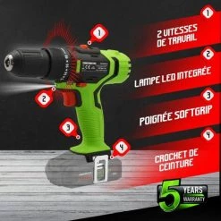 CONSTRUCTOR Perceuse Visseuse Percussion Max 20V Sans Batterie -Perceuse Soldes 2022 8652245 3