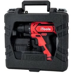 VITO PRO-POWER Perceuse Visseuse Sans Fil 12V Batterie Lithium 1.5Ah ITOOLS LED + Coffret 6 Embouts De Vissage + 6 Forets + Adaptateur -Perceuse Soldes 2022 8847061 3