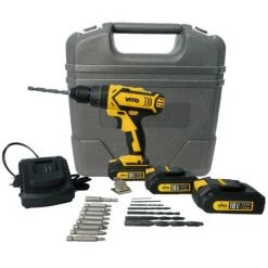VITO PRO-POWER Perceuse Visseuse 18V VITOPOWER + 3 BATTERIES LITHIUM 2.0 Ah Mallette 18 Accessoires 9 VITO PRO-POWER Perceuse Visseuse 18V VITOPOWER + 3 BATTERIES LITHIUM 2.0 Ah Mallette 18 Accessoires -Perceuse Soldes 2022 9351075 3