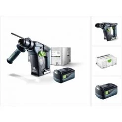 Festool BHC 18 Li Basic Perforateur Sans Fil SDS-Plus ( 574723 ) + Coffret De Transport Systainer + 1x Batterie BP 18 Li 5,2 AS ( 200181 ) - Sans Chargeur
