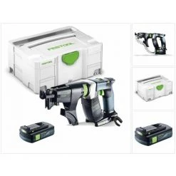 Festool DWC 18-4500 Duradrive LI Basic Visseuse Sans Fil Pour Plaquiste Avec Boîtier Systainer + Chargeur De Vis + 1x Batterie BP 18 Li 3,1Ah - Sans Chargeur