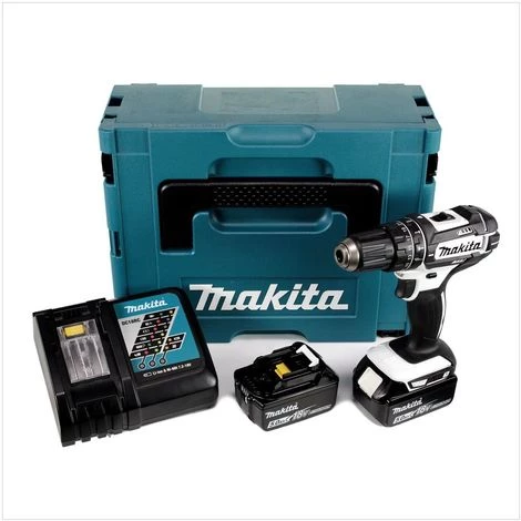 Makita DHP 482 ZW RTJ - 18 V Li-Ion Perceuse Visseuse à Percussion Sans Fil Avec Boîtier Makpac + 2x BL1850 5,0Ah Batteries + DC 18 RC Chargeur Rapide 4 Makita DHP 482 ZW RTJ - 18 V Li-Ion Perceuse Visseuse à Percussion Sans Fil Avec Boîtier Makpac + 2x BL1850 5,0Ah Batteries + DC 18 RC Chargeur Rapide – Image 2