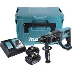 Makita DHR 202 RTJ 18 V Perforateur Burineur SDS-Plus Avec Boîtier Makpac + 2x Batteries 5,0 Ah + Chargeur -Perceuse Soldes 2022 9952067 2